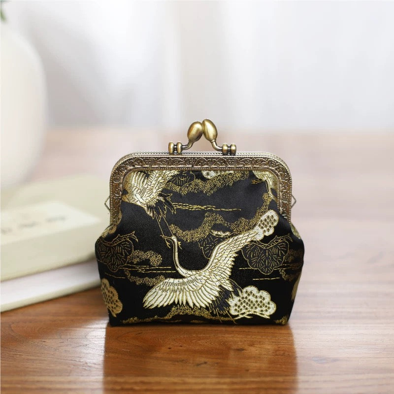 Handmade silk purse Asian stye gift for Mother's day Wedding handbag