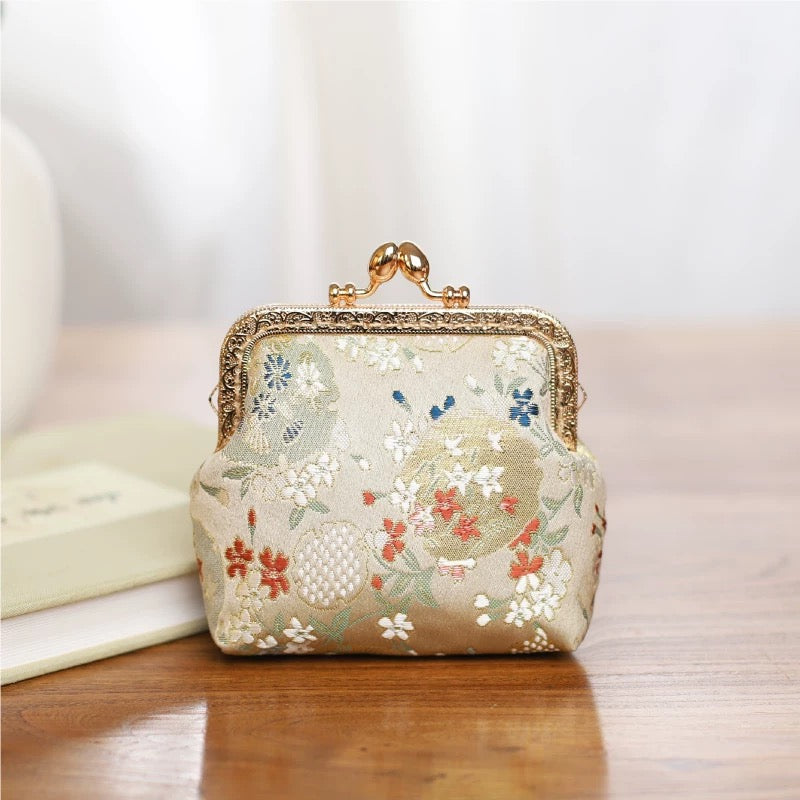 Handmade silk purse Asian stye gift for Mother's day Wedding handbag