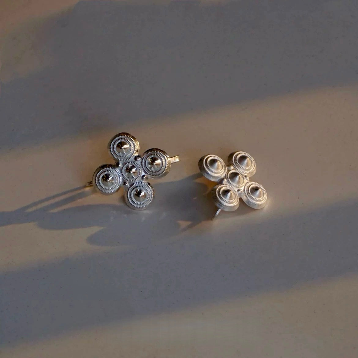 Authentic Yi Ethnic Silver Earrings | Handcrafted Tribal Jewelry | Unique Matte/Polished Earrings Gift