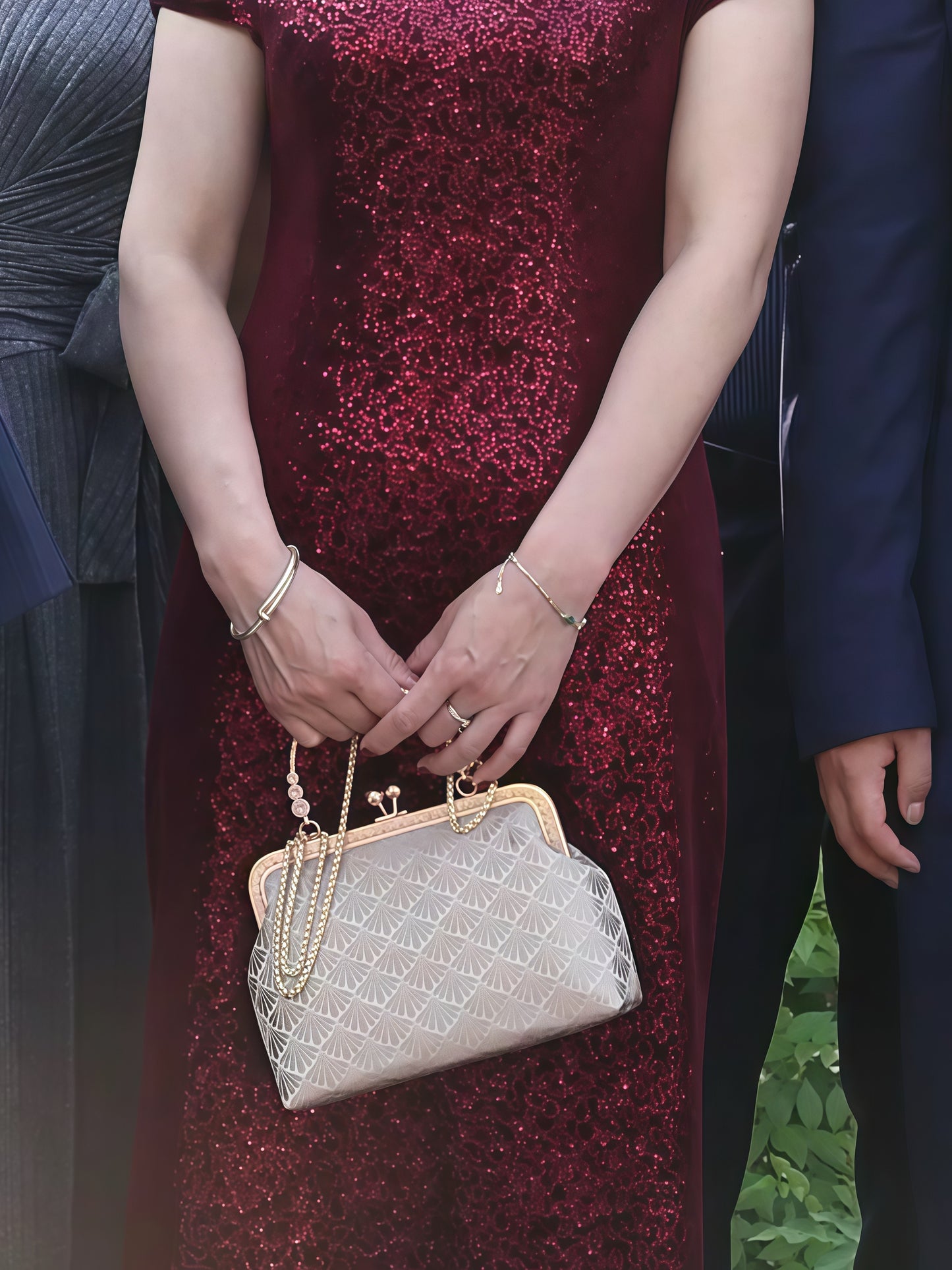Handmade handbag crossbody Asian stye gift for Mother's day Wedding
