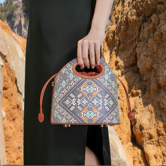 Zhuang brocade victory pattern symbolizes Silk Bag from China evening bag clutch purse