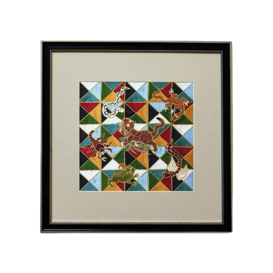 Pure silk wall hangings vintage-inspired artwork ‌Intangible Cultural Heritage Chinese silk