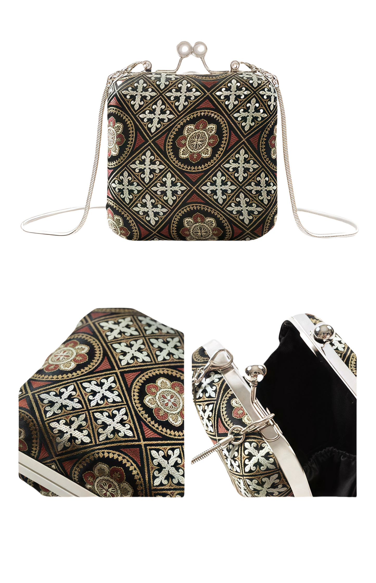 Shu Brocade Clutch Bag pure silk with tradional Chinese patterns