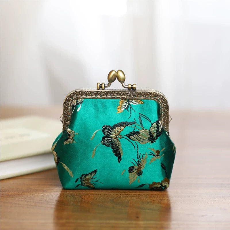Handmade silk purse Asian stye gift for Mother's day Wedding handbag