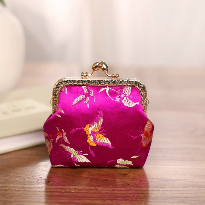 Handmade silk purse Asian stye gift for Mother's day Wedding handbag