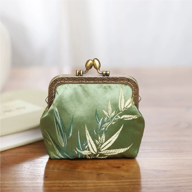Handmade silk purse Asian stye gift for Mother's day Wedding handbag