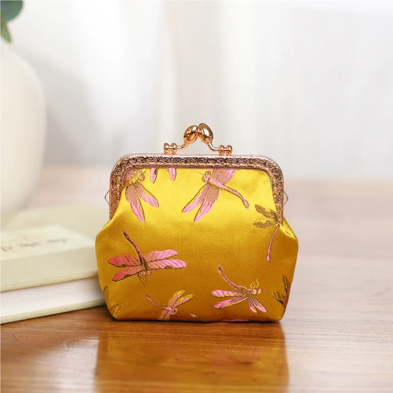 Handmade silk purse Asian stye gift for Mother's day Wedding handbag