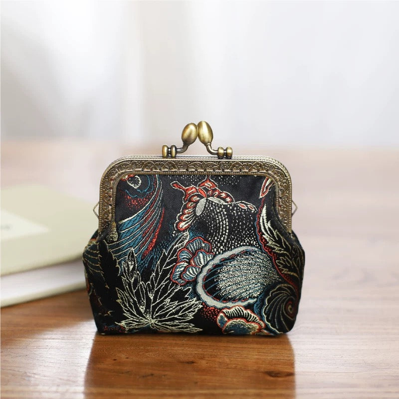 Handmade silk purse Asian stye gift for Mother's day Wedding handbag