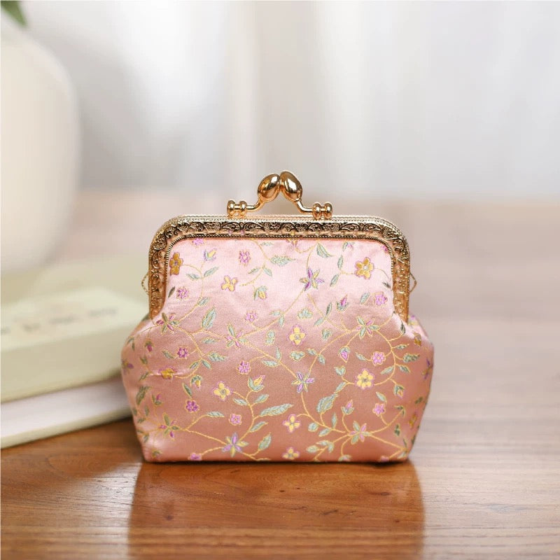 Handmade silk purse Asian stye gift for Mother's day Wedding handbag