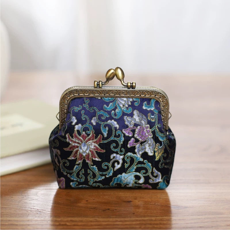 Handmade silk purse Asian stye gift for Mother's day Wedding handbag