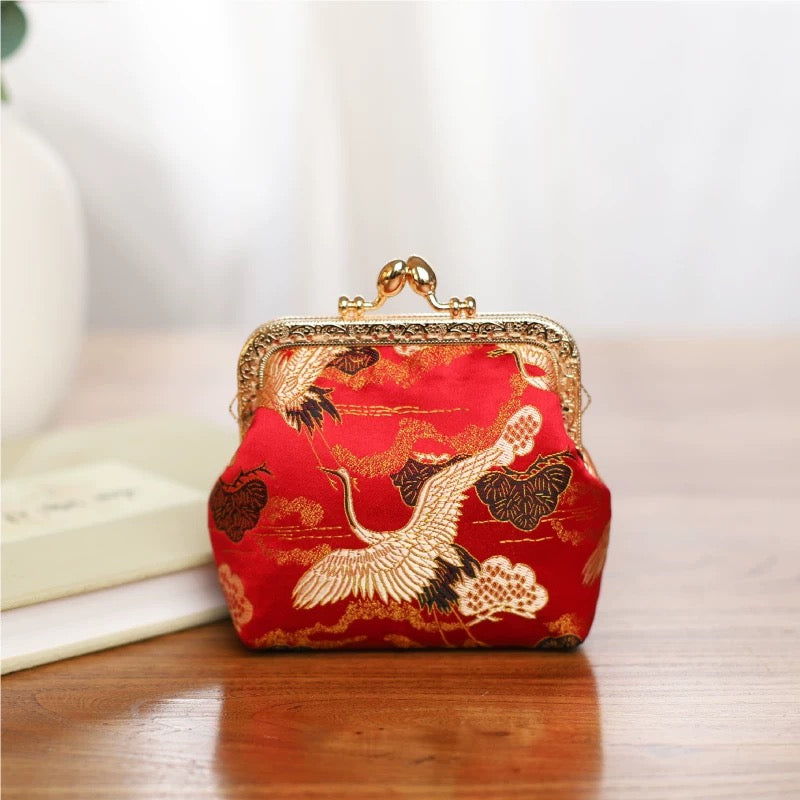 Handmade silk purse Asian stye gift for Mother's day Wedding handbag